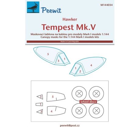 Tempest Mk.V - Canopy Mask for Mark I Models