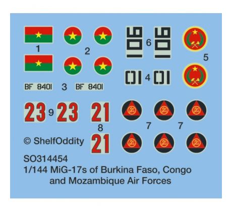 MiG-17s from Burkina Faso, Congo and Mozambique