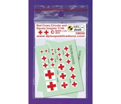 Red Cross Insignia, square & encircled – White background 1:144